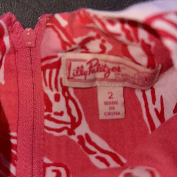 Lilly Pulitzer originals Pink Salmon Glamorous Life Shift Dress size 2 - Picture 3 of 4